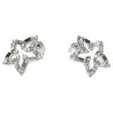 Liars & Lovers star stud earrings silver tone with crystals, imported from the UK