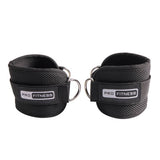 Pro Fitness ankle strap with steel D-ring, British product