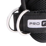 Pro Fitness ankle strap with steel D-ring, British product