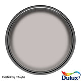 Dulux Perfectly Taupe matt paint 2.5L, imported from the UK