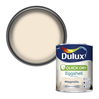 Argos Dulux Quick Dry Eggshell Magnolia Paint - 750ml- Buy online at McGrocer