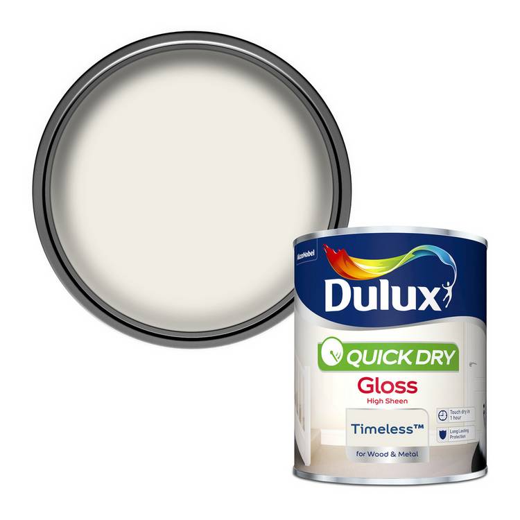 Dulux gloss paint Timeless cream 750ml (British brand)