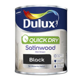 Argos Dulux Quick Dry Satinwood Paint Black - 750ml- Buy online at McGrocer