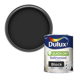 Dulux satinwood paint Black 750ml (British brand)