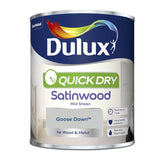 Argos Dulux Quick Dry Satinwood Paint Goose Down 750ml- Buy online at McGrocer