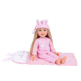 DesignaFriend Bunny Dreams sleepover set for 18-inch dolls, UK version