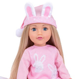 DesignaFriend Bunny Dreams sleepover set for 18-inch dolls, UK version