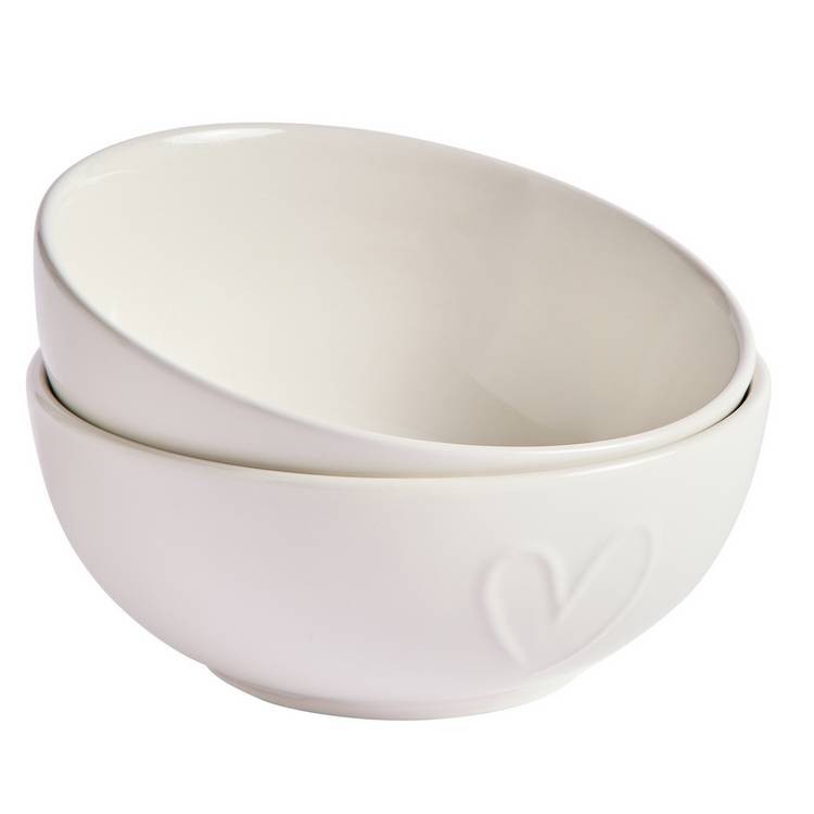 Argos Home embossed heart dinner set 12, imported from the UK