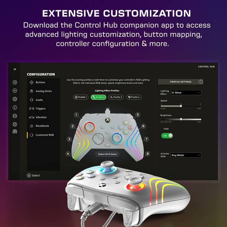 Turtle Beach Afterglow Wave RGB wired controller - British product