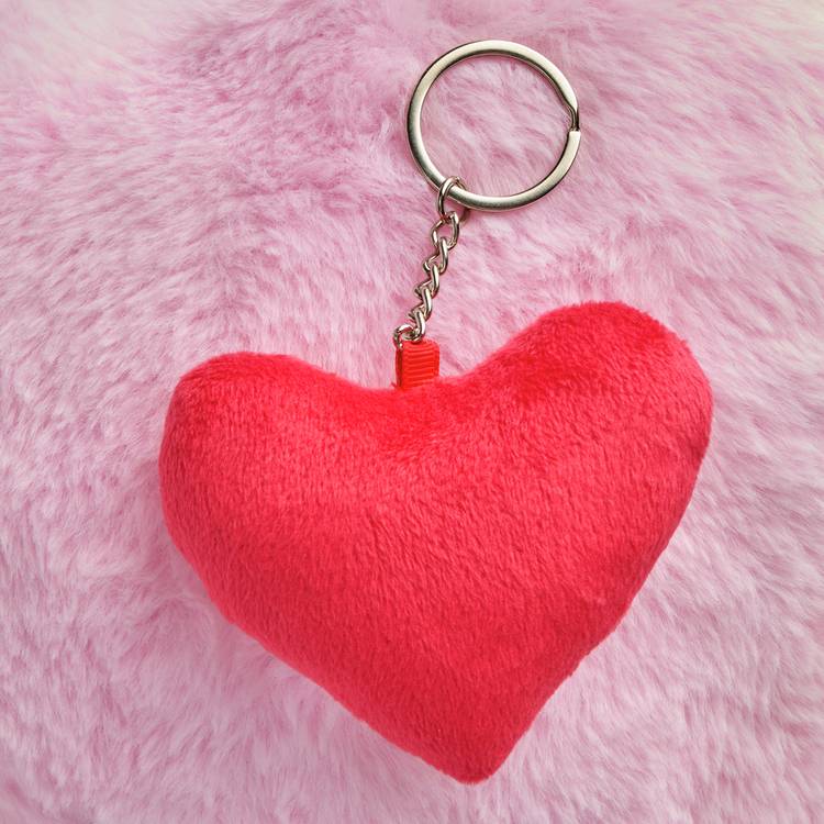 Argos Home pink heart plush bag 22.86cm, imported from the UK