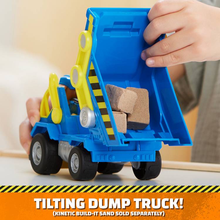 Rubble & Crew dump truck with Wheeler action figure, imported from the UK