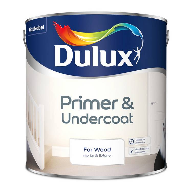 Dulux white primer undercoat 2.5L for wood - British product