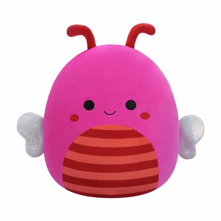 Squishmallows 12in Mara hot pink bee plush, imported from the UK