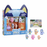 Bluey Fuzzies deluxe collectible figure set, flocked finish - British brand