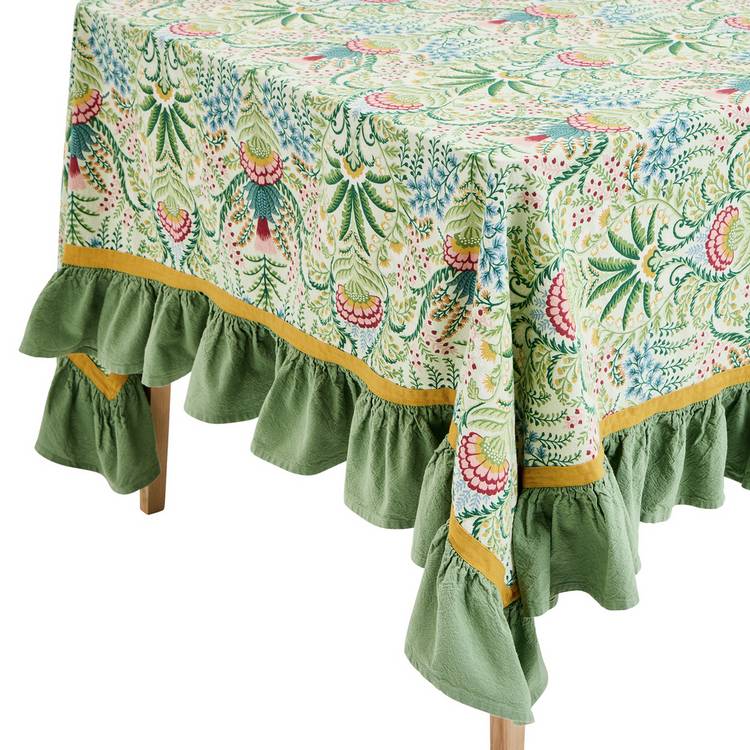 Habitat x Sanderson National Trust table cloth green, imported from the UK