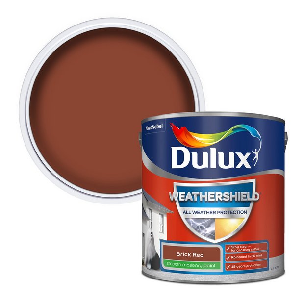 Dulux exterior masonry paint Brick Red 2.5L - British product