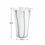 Habitat milk glass handkerchief stripe vase 29cm, imported from the UK