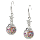 Argos Liars & Lovers Silver Tone Glitter Ball Drop Earrings 51mm Drop- Buy online at McGrocer