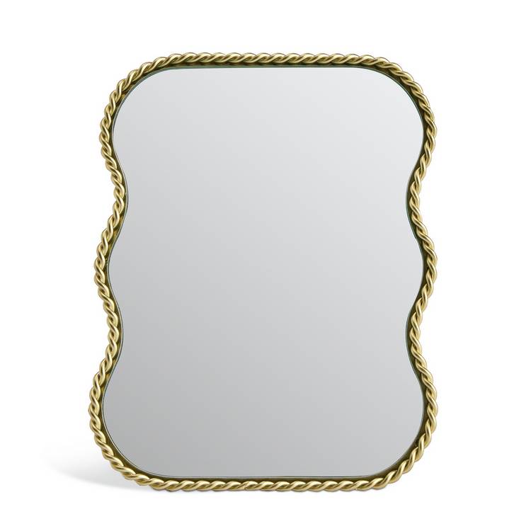 Habitat dressing table mirror gold rope twist 21x16cm (British brand)