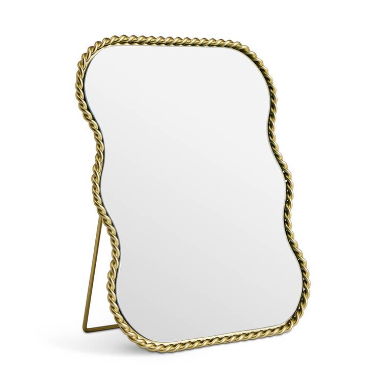 Habitat dressing table mirror gold rope twist 21x16cm (British brand)