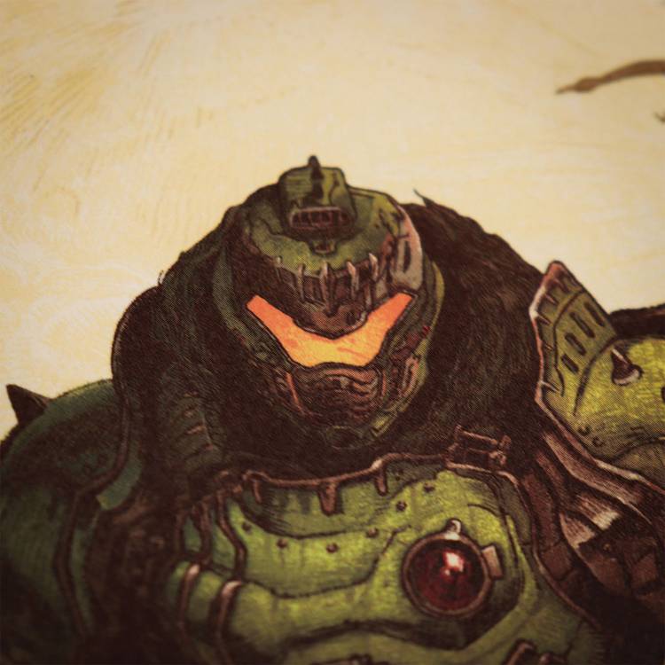 DOOM Saw Shield Medallion and art card limited edition, imported from the UK