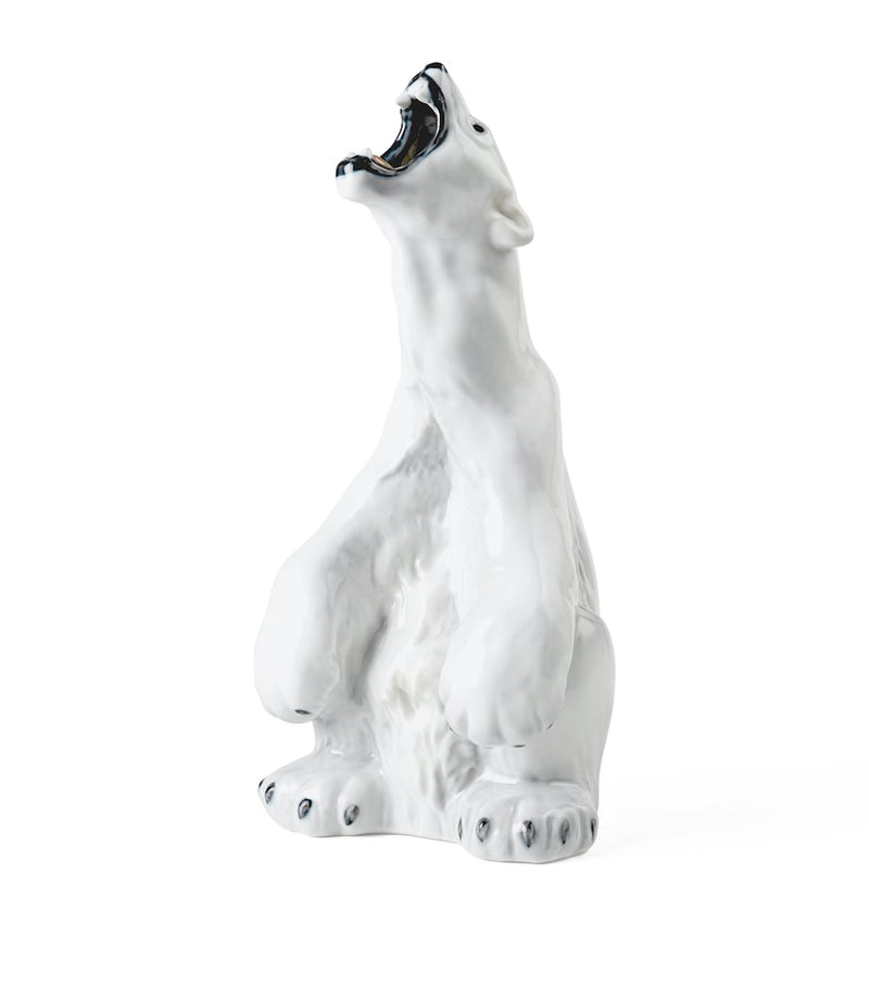 Royal Copenhagen porcelain polar bear figurine 33.5cm high, imported from the UK