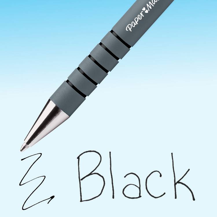 Paper Mate Flex Grip black ballpoint pens pack of 5 - British product
