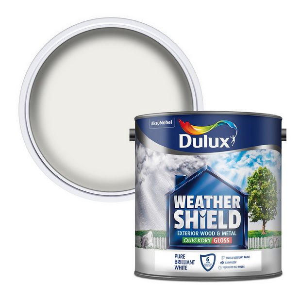 Dulux Quick Dry Gloss Paint White 2.5L, imported from the UK