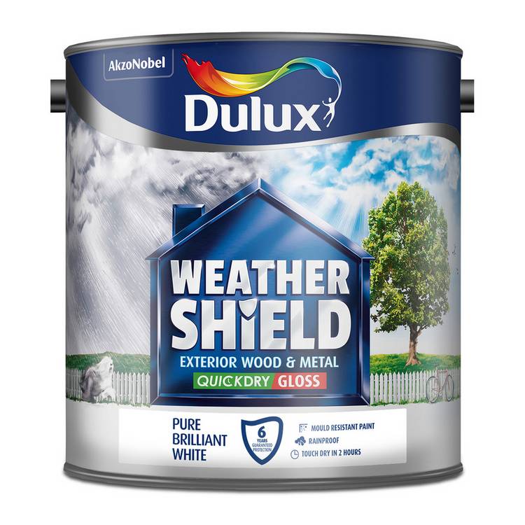 Dulux Quick Dry Gloss Paint White 2.5L, imported from the UK
