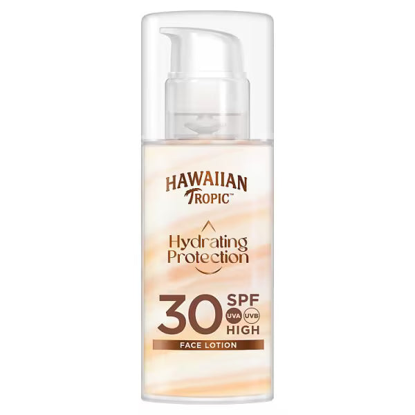 Hawaiian Tropic Silk Hydration Airsoft SPF30 face sunscreen spray 50ml, UK version