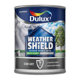 Dulux Weathershield Quick Dry Matt Paint Dark Grey 750ml (British brand)