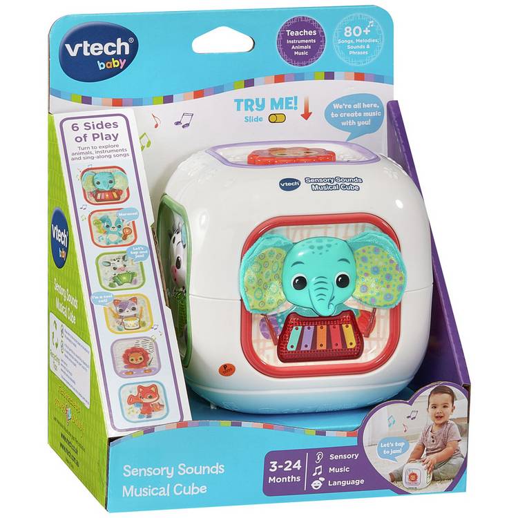 VTech Sensory Sounds Musical Cube baby toy (British brand)