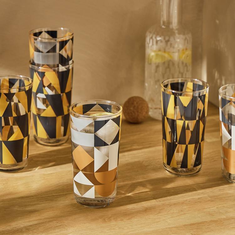 Argos Home geometric hi ball glasses set of 6, UK version