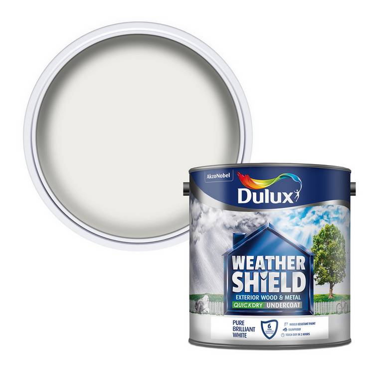 Dulux Weathershield Quick Dry Matt Paint 2.5L White, imported from the UK