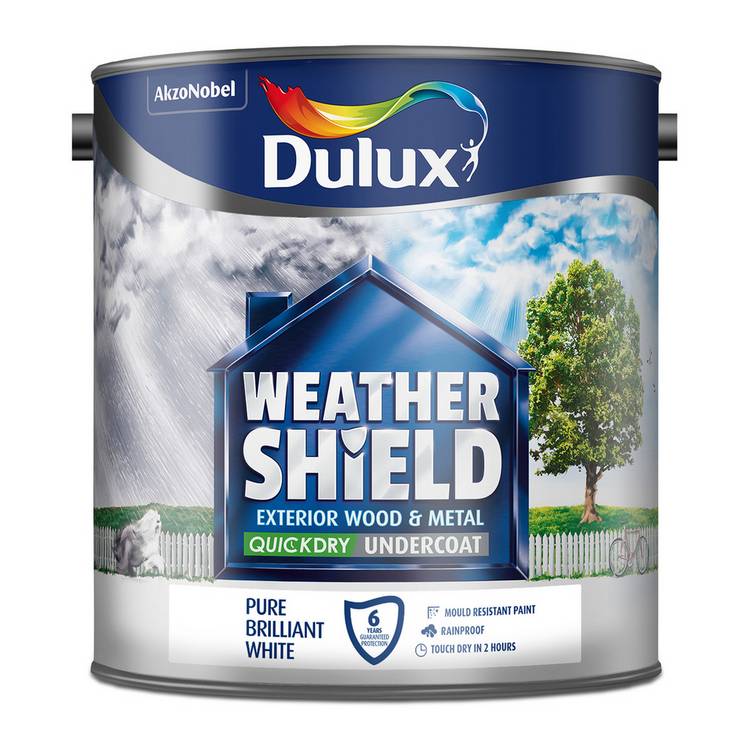 Dulux Weathershield Quick Dry Matt Paint 2.5L White, imported from the UK