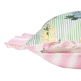 Argos Home floral ruffle cushion green 43x43cm, UK version
