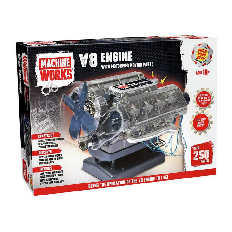 Machine Works V8 petrol engine model kit (British brand)