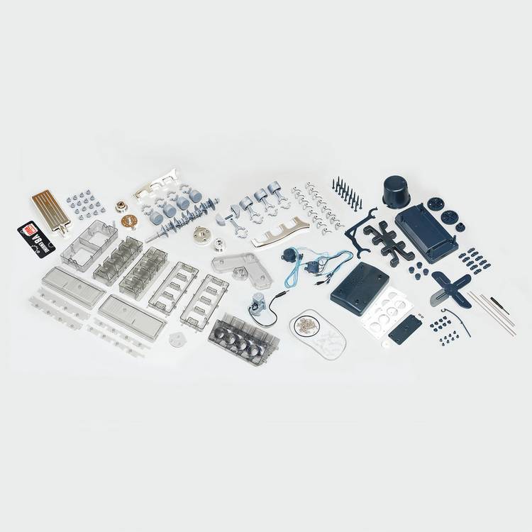 Machine Works V8 petrol engine model kit (British brand)