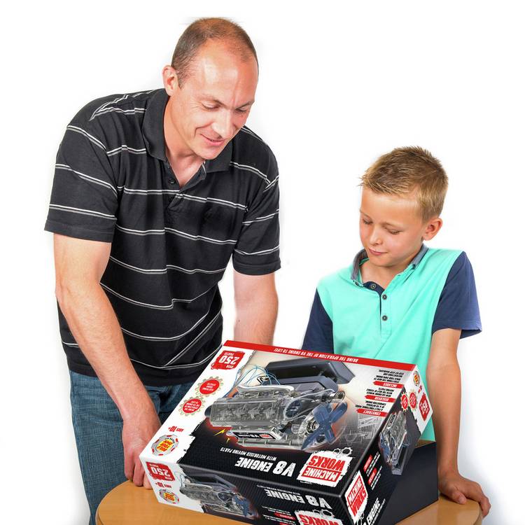 Machine Works V8 petrol engine model kit (British brand)