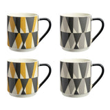 Argos Home geo triangles stacking stoneware mugs set of 4 - British product
