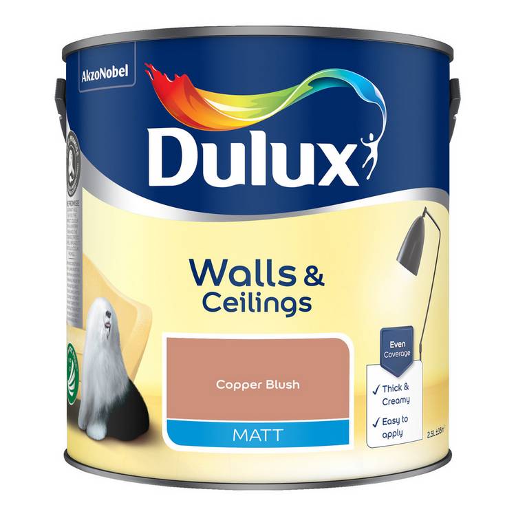 Dulux paint Copper Blush 2.5L, UK version