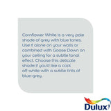 Dulux emulsion paint Cornflower White 2.5L (British brand)