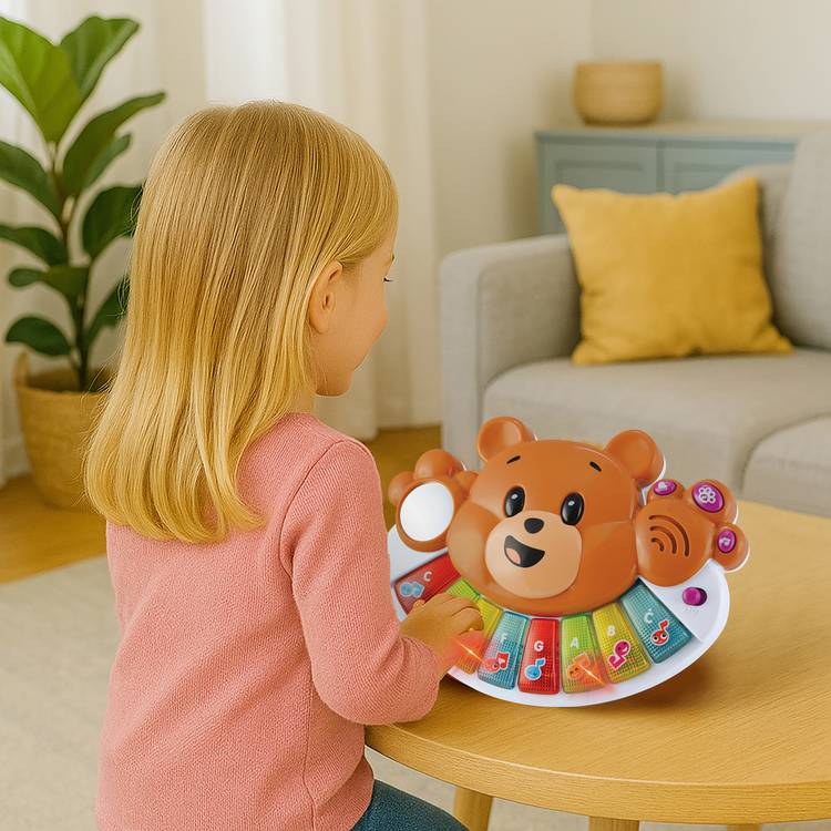 Chad Valley baby bear piano toy (British brand)