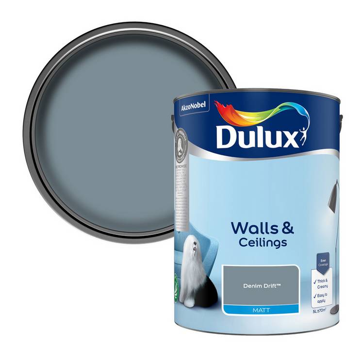 Dulux Matt Emulsion Paint Denim Drift 5L imported from the UK