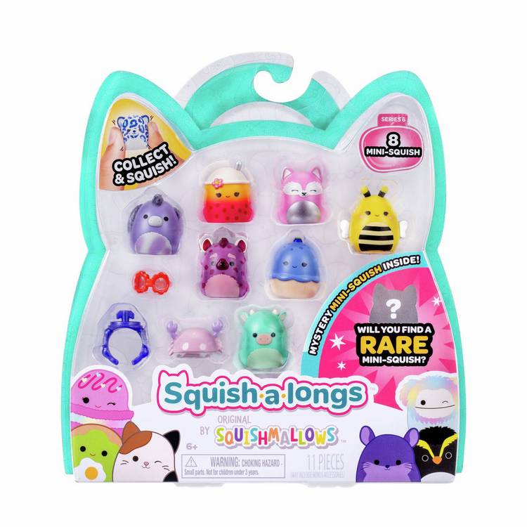 Squishmallows Squish-a-longs 8-pack mini figures, UK version