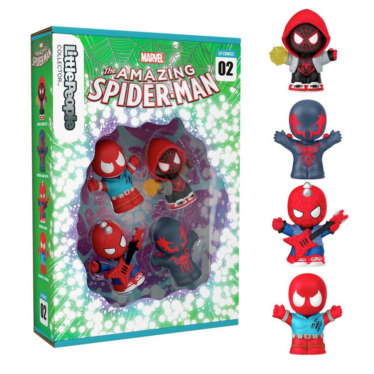 Fisher-Price Little People Collector Spider-Man set, imported from the UK