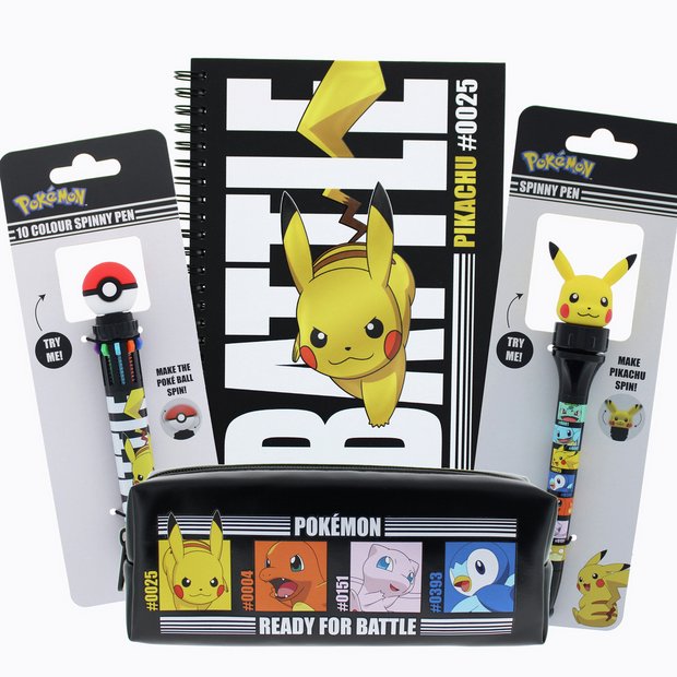 Pokémon stationery bundle set notebook pens pencil case - British product