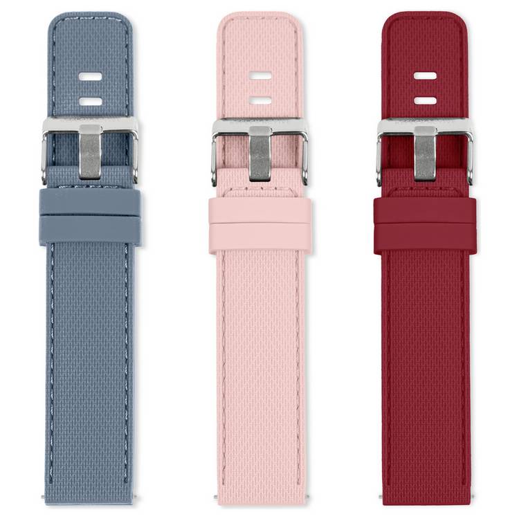 Reflex Active interchangeable watch strap set red pink grey 20mm, UK version