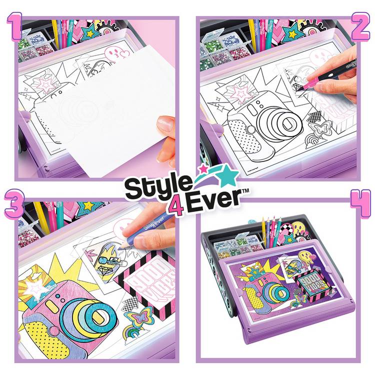Style 4 Ever diamond art LED case with gem kit, UK version