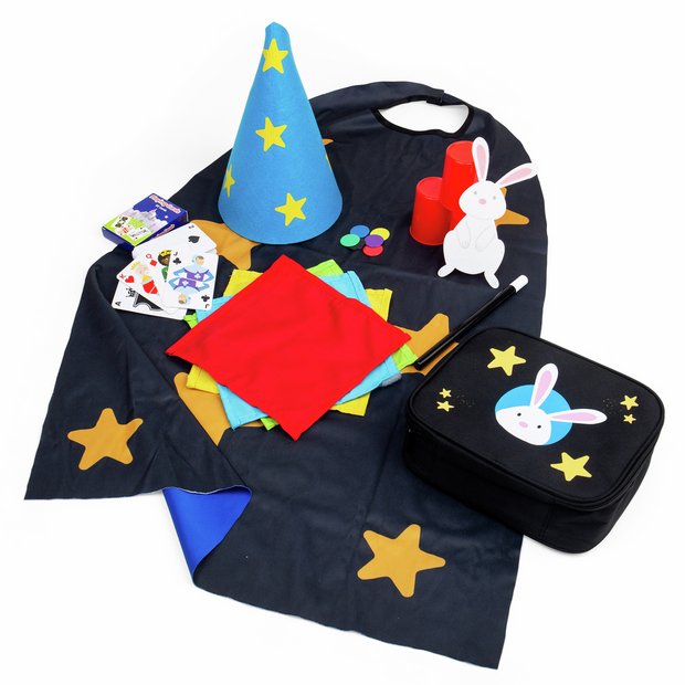 BIGJIGS magician kit with cape, wand, hat, and props (British brand)